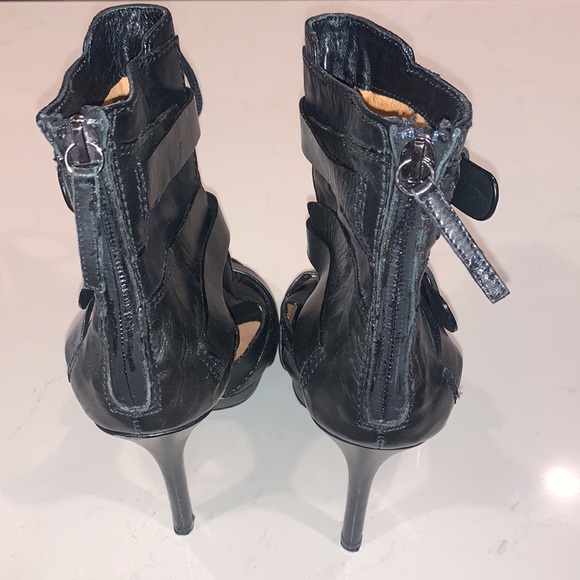 L.A.M.B. Platform Leather Heels 8.5 Strappy Lace-Up (worn once) - Picture 3 of 7